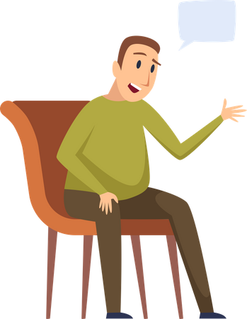 Discusión masculina  Ilustración