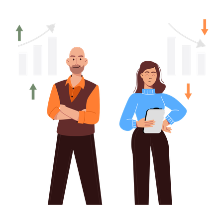 Discusión sobre inestabilidad del mercado en reunión  Ilustración