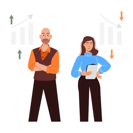 Discusión sobre inestabilidad del mercado en reunión  Ilustración