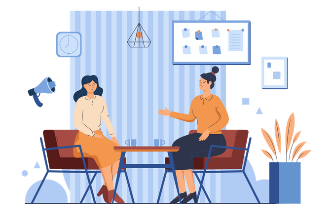 Discuss With Customers  Illustration