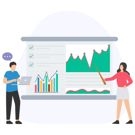 Discusses growth chart  Illustration