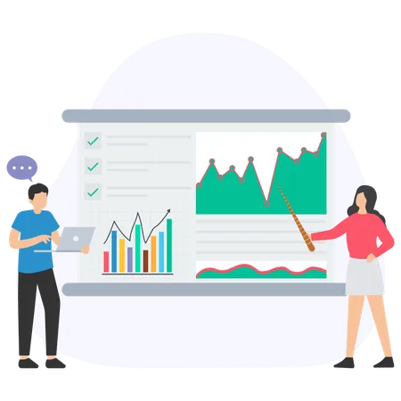 Discusses growth chart  Illustration