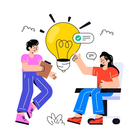 Discussing Creative Idea  Illustration