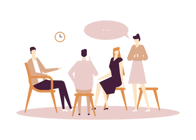 Discussion de groupe  Illustration