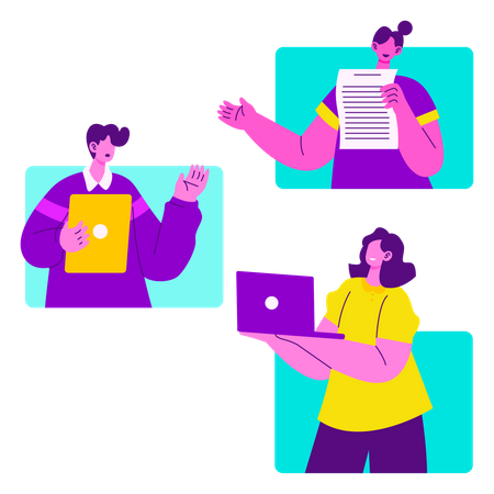 Discussion en ligne  Illustration