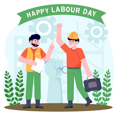 Discussion For Labor Day Celebration  Illustration