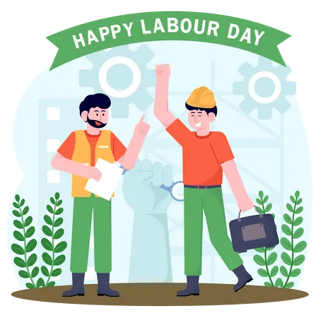 Discussion For Labor Day Celebration  Illustration