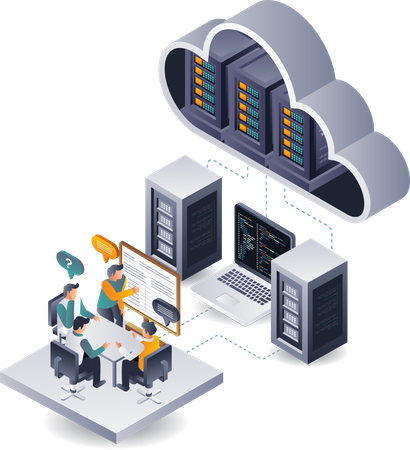 Discussion on analytical data from cloud servers  Illustration