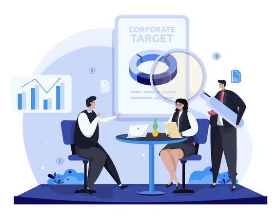 Discussion sur les objectifs commerciaux  Illustration