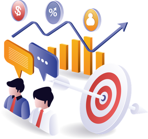 Discussion target to develop business  Illustration