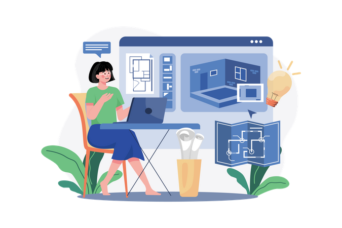 Diseñador de interiores  Ilustración