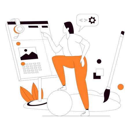 Diseñadora web femenina  Ilustración