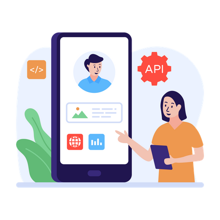 Diseño de interfaz API  Ilustración