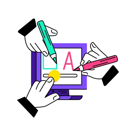Diseño de interfaz moderno  Ilustración
