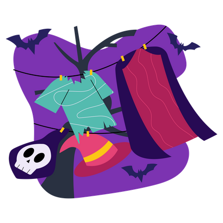 Disfraz de Halloween  Ilustración