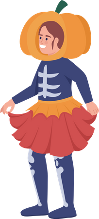 Disfraz de halloween para niña  Ilustración