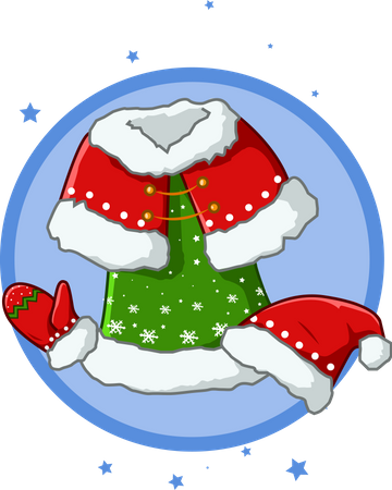 Disfraz de navidad  Ilustración