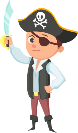 Disfraz de pirata para niño  Ilustración