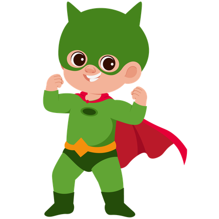 Disfraz de superheroe Ilustración