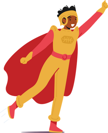 Disfraz de superhéroe para niño  Ilustración