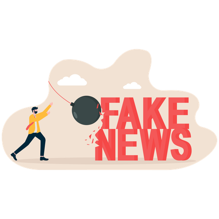 Disinformation or false information and propaganda  Illustration