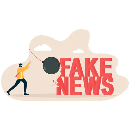 Disinformation or false information and propaganda  Illustration