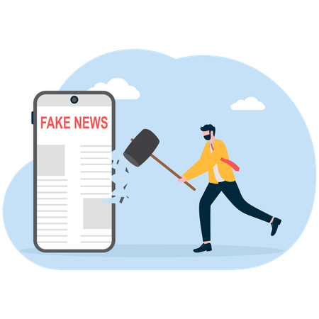 Disinformation or false information and propaganda  Illustration