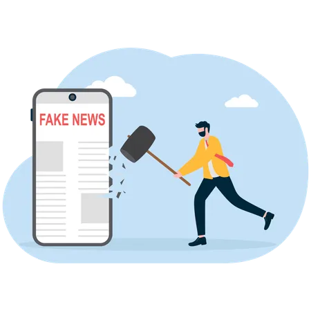 Disinformation or false information and propaganda  Illustration