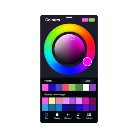 Disk color Picker  Illustration