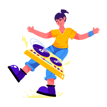 Disk jockey  Ilustración