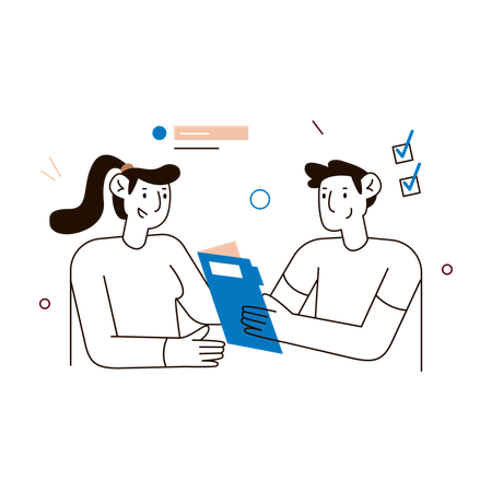 Diskussion zwischen zwei Personen  Illustration
