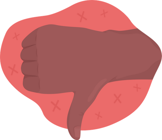 Dislike Gesture  Illustration