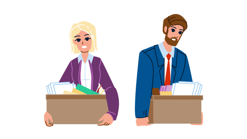 Dismissal office  Illustration