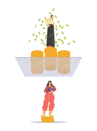 Disparity in career success and gender roles  Illustration