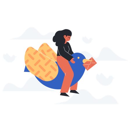 Dispatching mail  Illustration
