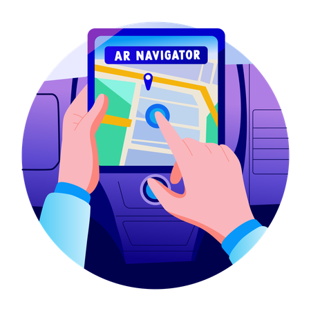 Dispositivo de navegação AR  Ilustração