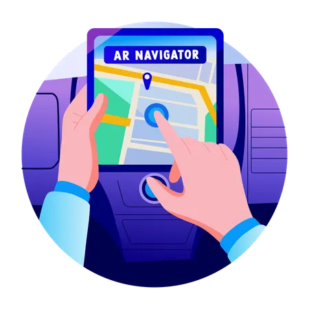 Dispositivo de navegação AR  Ilustração
