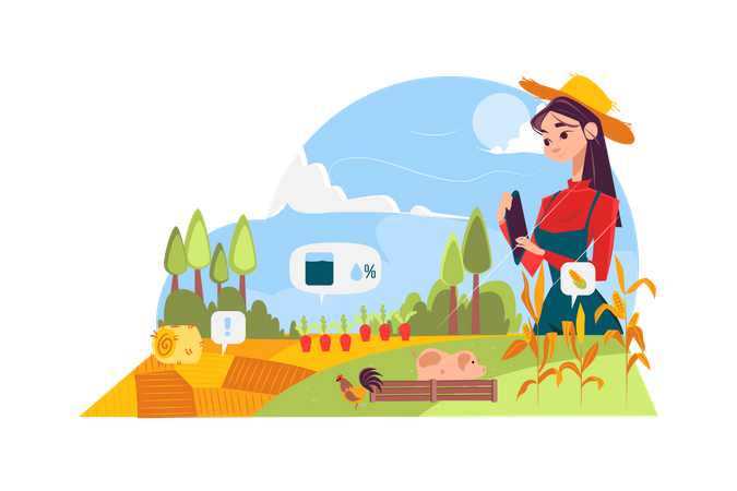 Dispositivo inteligente de nível de água  Ilustração
