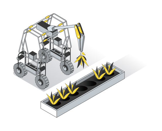 Dispositivo IOT de agricultura inteligente  Ilustración