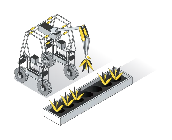 Dispositivo IOT de agricultura inteligente  Ilustración