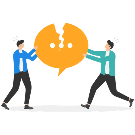Dispute Between Employees And Businessman Illustration