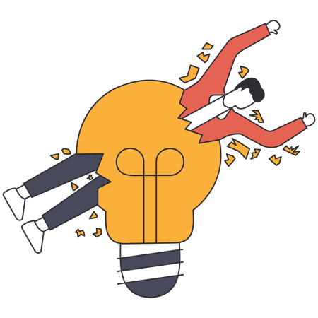 Disruptive businessman  Illustration