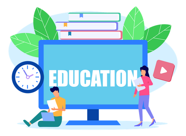 Distance Education  Illustration