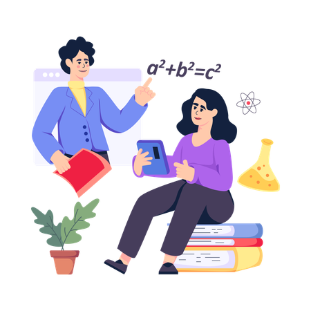 Distance Education  Illustration