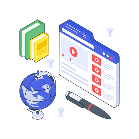 Distance Learning  Illustration