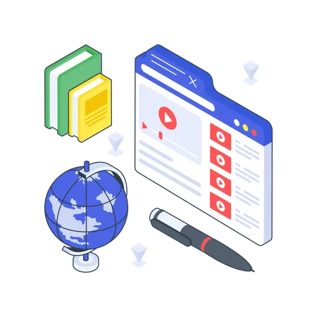 Distance Learning  Illustration