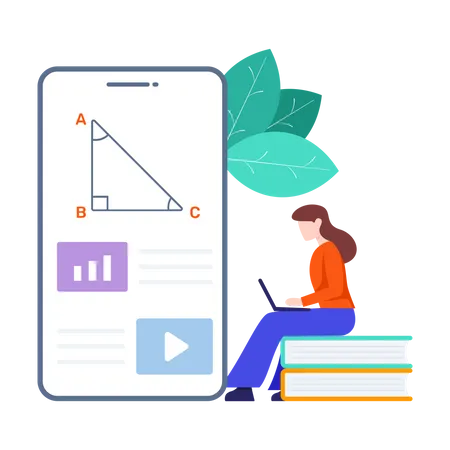 Distance Learning  Illustration