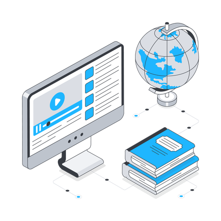 Distance Learning  Illustration