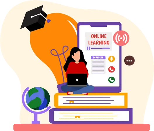 Distance Learning  Illustration