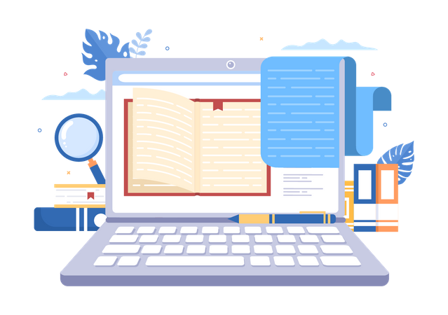 Distance Learning  일러스트레이션